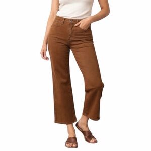 Judy Blue Camel Golden Brown Garment Dyed Wide Leg Jeans 3/26 Women’s